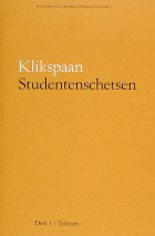 Studentenschetsen. Deel 1. Teksten (onder ps. Klikspaan), Johannes Kneppelhout