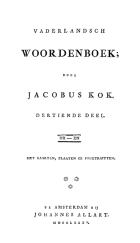 Vaderlandsch woordenboek. Deel 13, Jacobus Kok