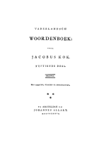 Vaderlandsch woordenboek. Deel 15, Jacobus Kok