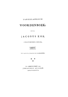 Vaderlandsch woordenboek. Deel 16, Jacobus Kok