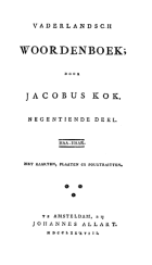 Vaderlandsch woordenboek. Deel 19, Jacobus Kok