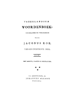 Vaderlandsch woordenboek. Deel 24, Jan Fokke, Jacobus Kok