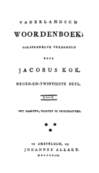 Vaderlandsch woordenboek. Deel 29, Jan Fokke, Jacobus Kok