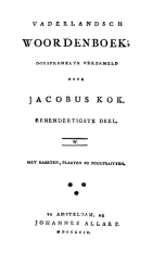 Vaderlandsch woordenboek. Deel 31, Jan Fokke, Jacobus Kok