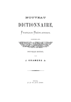 Nouveau dictionnaire français-neêrlandais, Jacob Kramers Jz.