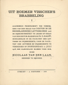 Uit Roemer Visscher's Brabbeling. Deel 1, N. van der Laan