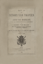 Historie van Troyen, Jacob van Maerlant