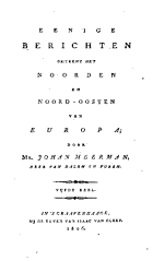 Eenige berichten omtrent het noorden en noord-oosten van Europa. Deel 5, Johan Meerman