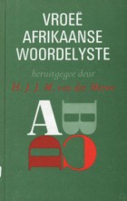 Vroeë Afrikaanse woordelyste, H.J.J.M. van der Merwe