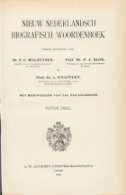 Nieuw Nederlandsch biografisch woordenboek. Deel 5, P.J. Blok, P.C. Molhuysen