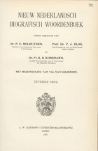 Nieuw Nederlandsch biografisch woordenboek. Deel 7, P.J. Blok, P.C. Molhuysen