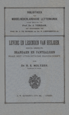 Levens en legenden van heiligen. Deel I. Brandaen en Panthalioen, Henri Ernest Moltzer