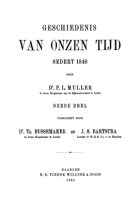 Geschiedenis van onzen tijd. Derde deel, J.S. Bartstra, C.H.Th. Bussemaker