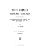 Nieuw Italiaansch-Nederlandsch en Nederlandsch-Italiaansch Woordenboek. Eerste deel. Italiaans Nederlands, Andreas Alexander Maximiliaan Nuyens