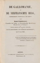 De gallomanie, of de verfranschte Belg, Karel Ondereet