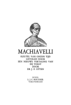 Machiavelli, sleutel van deze tijd, N. Machiavelli, Jo Otten