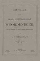 Bijdrage tot een Middel- en Oudnederlandsch woordenboek. Deel 3: H-K, A.C. Oudemans