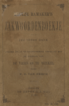 Kroeze Ramaker's zakwoordenboekje, F.G. van Pesch