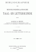Bibliographie der Middelnederlandsche taal- en letterkunde. Deel 1, Louis D. Petit