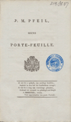 Mijne porte-feuille, Js. M. Pfeil