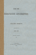 Uit de verspreide geschriften. Tweede reeks. Deel 1. 1865-1873, Allard Pierson