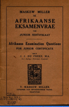 Maskew Miller se Afrikaanse eksamenvrae vir junior sertifikaat, J.J. du Preez