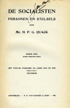 De socialisten: Personen en stelsels. Deel 3: Tijdvak tusschen de jaren 1830 en 1850, eerste helft: Frankrijk, H.P.G. Quack