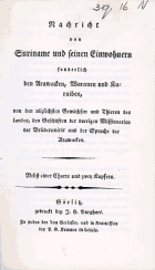 Nachricht von Suriname und seinen Einwohnern, Christlieb Quandt