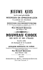 Nieuwe keus van de meest gebruikelijke woorden en spreekwoorden Vlaamsch en Fransch, Bernard Quanonne