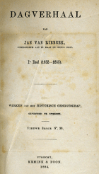 Dagverhaal (ed. Historisch Genootschap, Utrecht), Jan van Riebeeck