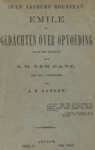 Emile, of Gedachten over opvoeding, J.J. Rousseau