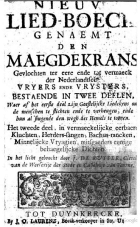 Nieuw Lied-boeck genaemt den Maegdekrans Gevlochten ter eere ende tot vermaeck, Jacobus de Ruyter