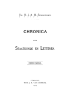 Chronica over Staatkunde en Letteren. Deel 3: 1903, H.J.A.M. Schaepman