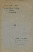 Zuid-Nederland en de vereenvoudigde spelling, C.P.F. Lecoutere, L. Scharpé