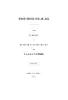 Hoogduitsche spraakleer, Carl A.X.G.F. Sicherer