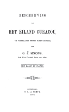 Beschrijving van het eiland Curaçou, G.J. Simons