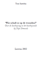 'Wie schaft er op de woorden?' Over de beschrijving en het beschrijvende bij Stijn Streuvels, Tom Sintobin