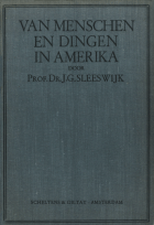 Van menschen en dingen in Amerika, J.G. Sleeswijk