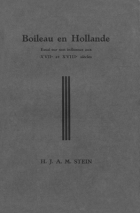 Boileau en Hollande, H.J.A.M. Stein