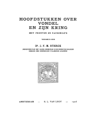 Hoofdstukken over Vondel en zijn kring, J.F.M. Sterck