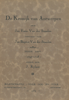 De kronijk van Antwerpen. Deel 6. 1797-1798, Jan Baptist van der Straelen, Jan Frans van der Straelen