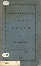 Bijzonderheden betrekkelijk den brand te Paramaribo, in den nacht van den 3den op den 4den september 1832, Marten Douwes Teenstra