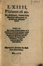 LXIIII, Psalmen end ander ghesangen, diemen in de Duytsche Ghemeynte te Londen was ghebruyckende, Jan Utenhove