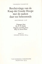 Beschryvinge van de Kaap der Goede Hoope. Deel II, François Valentijn