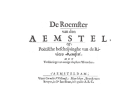 De roemster van den Aemstel off poëtische beschrijvinghe van de riviere Aemstel, Matthijs van Velden