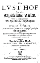 Den lvst-hof van de christelicke zielen, Jacobus Viverius