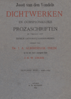 Dichtwerken en oorspronklijke prozaschriften. Deel 7: 1656-1657, Joost van den Vondel