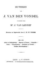 De werken 1646-1647. Publius Virgilius Maroos wercken (deel 2). Maria Stuart. De Leeuwendalers, Joost van den Vondel