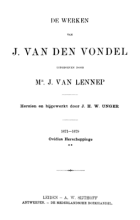 De werken 1671. Ovidius Herscheppinge (deel 2), Joost van den Vondel