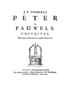 Peter en Pauwels, Joost van den Vondel